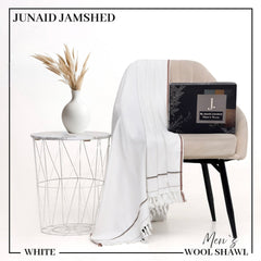 J. Premium Winter Shawl for Men JWS white