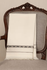 Noor-E-Shawls – Pure Wool Shawl (Cream Elegance)