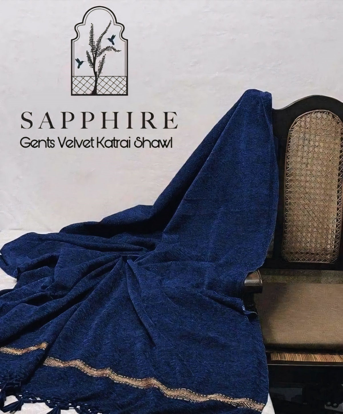 Sapphire Premium Velvet Shawl PVS 4011