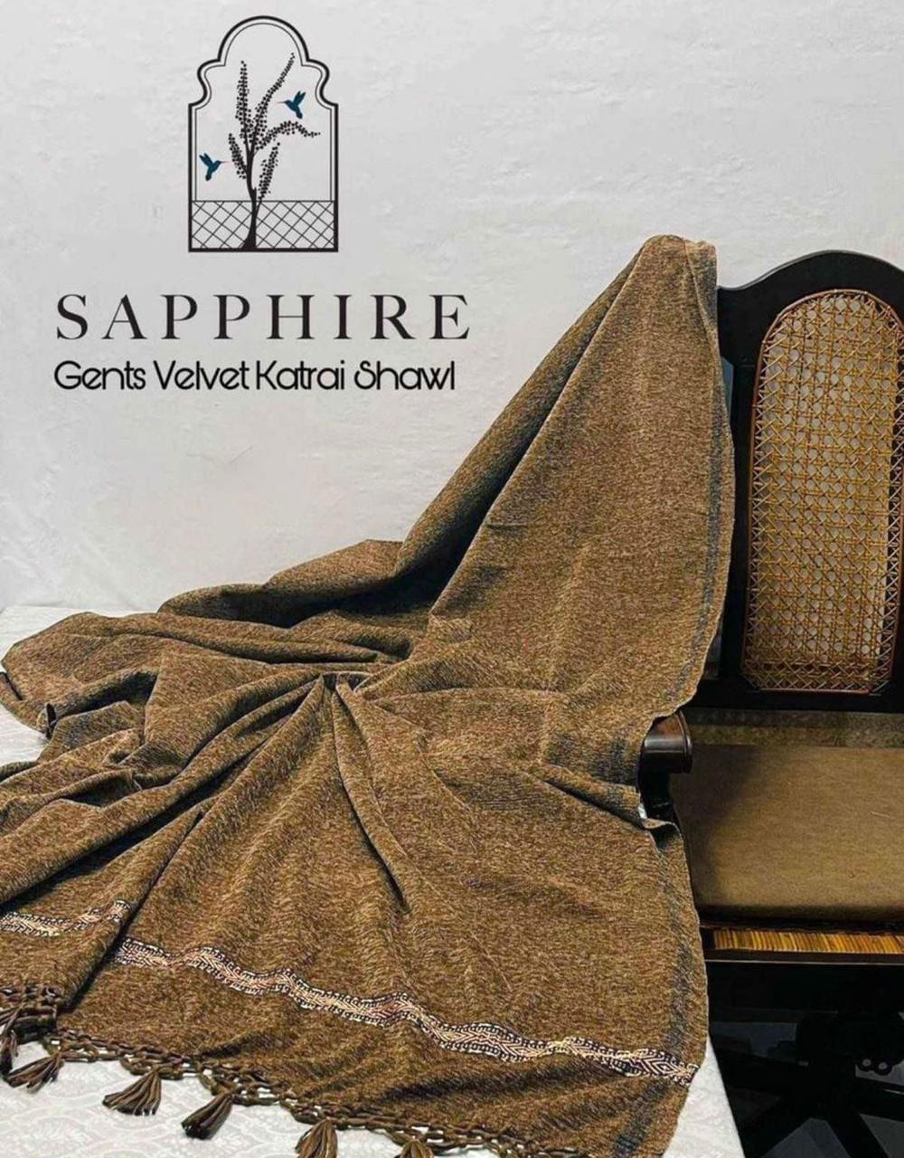Sapphire Premium Velvet Shawl PVS 4017