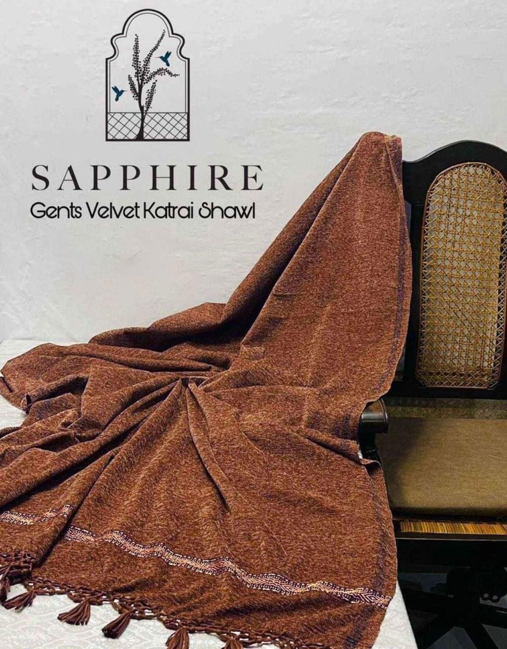 Sapphire Premium Velvet Shawl PVS 4018