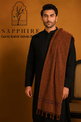 Sapphire Premium Velvet Shawl (Reddish-Brown) PVS 4005